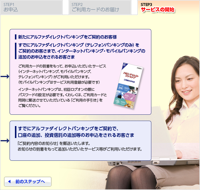 STEP3 サービスの開始