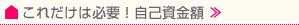これだけは必要！自己資金額