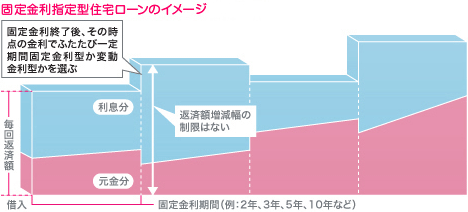 固定金利指定型住宅ローンのイメージ