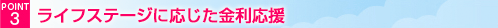 POINT 3 お借入後のサポートも安心