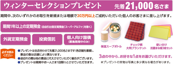 ウィンターセレクションプレゼント