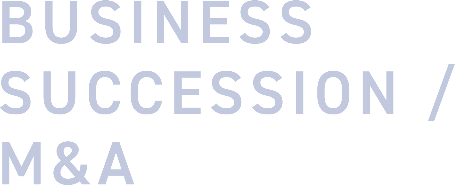 BUSINESS SUCCESSION / M&A