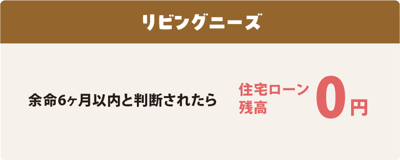 リビングニーズ 余命6ヶ月以内と判断されたら 住宅ローン残高0円