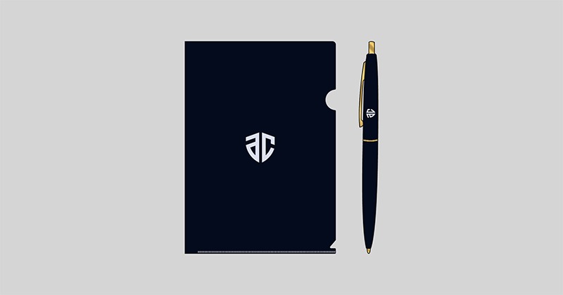 景品画像（オリジナルクリアファイル＆ボールペンセット）