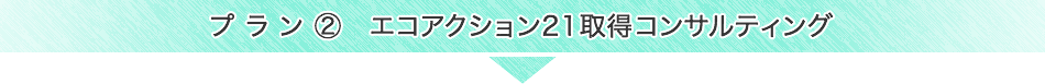 プラン②　エコアクション21取得コンサルティング